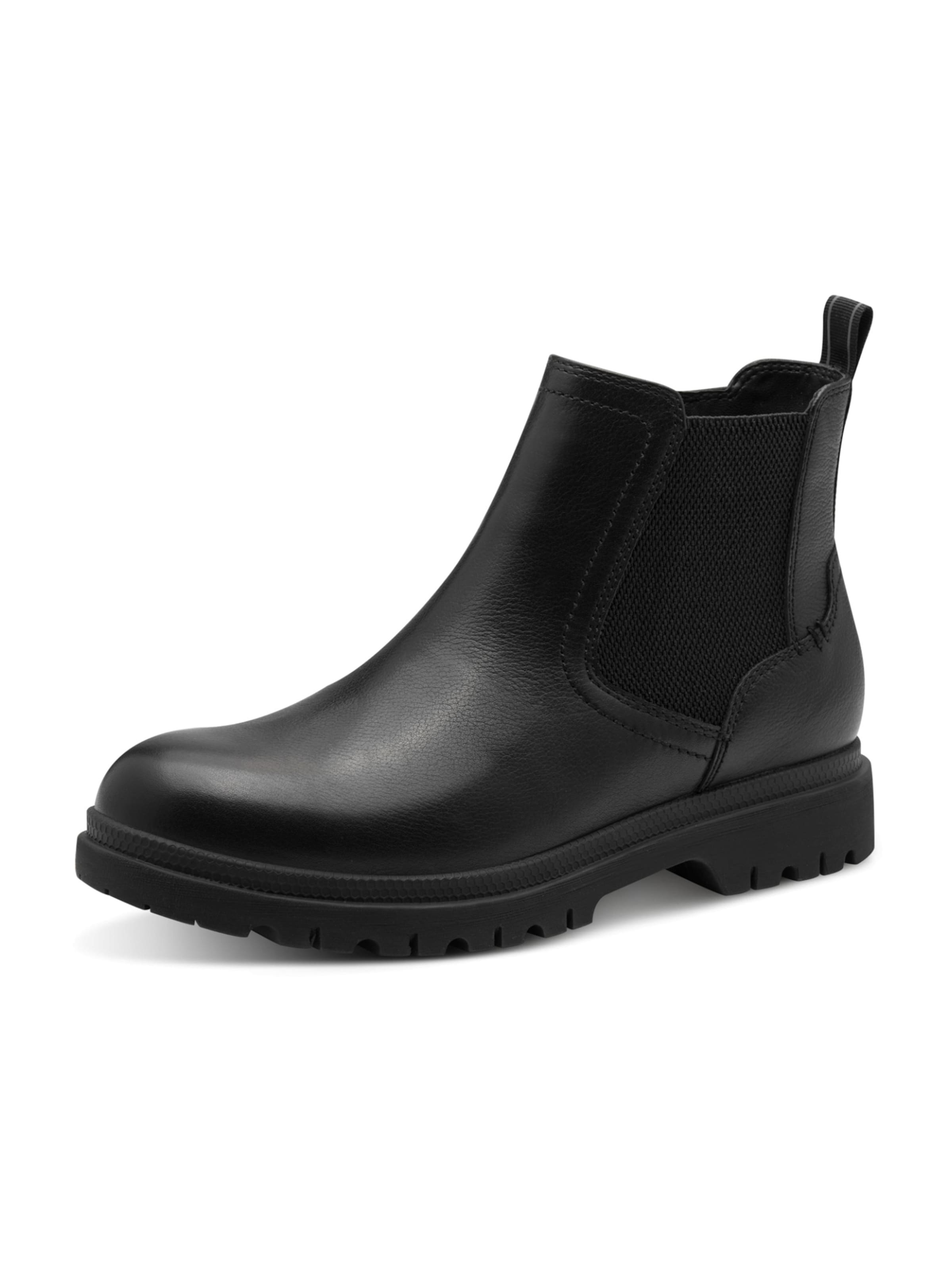 Tamaris - Botas Chelsea en negro: frente