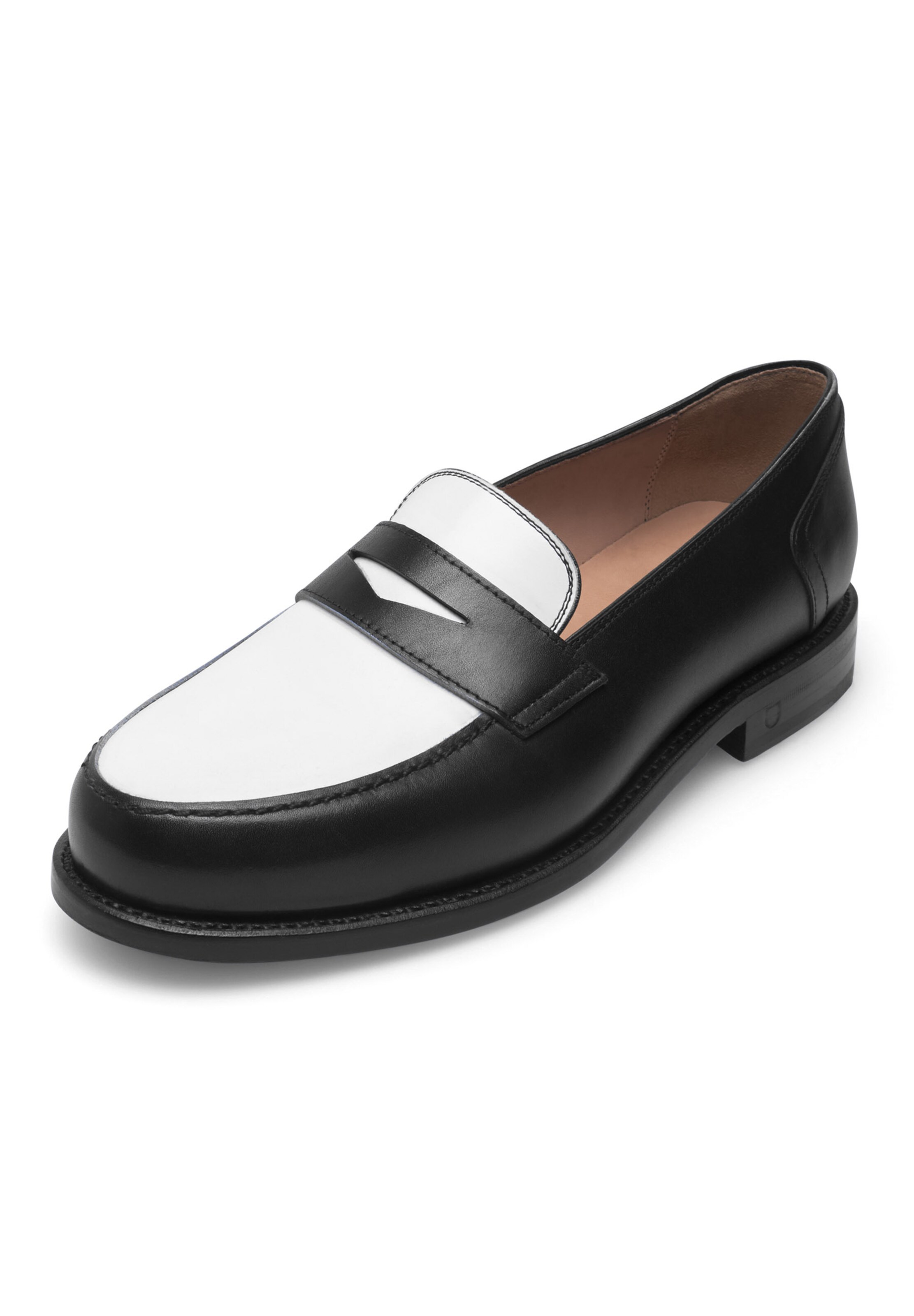 Henry Stevens Slipper 'Haywood' in Schwarz: Vorderseite