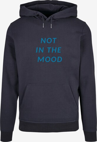 Merchcode Sweatshirt ' NITM - Italic' in Blauw: voorkant