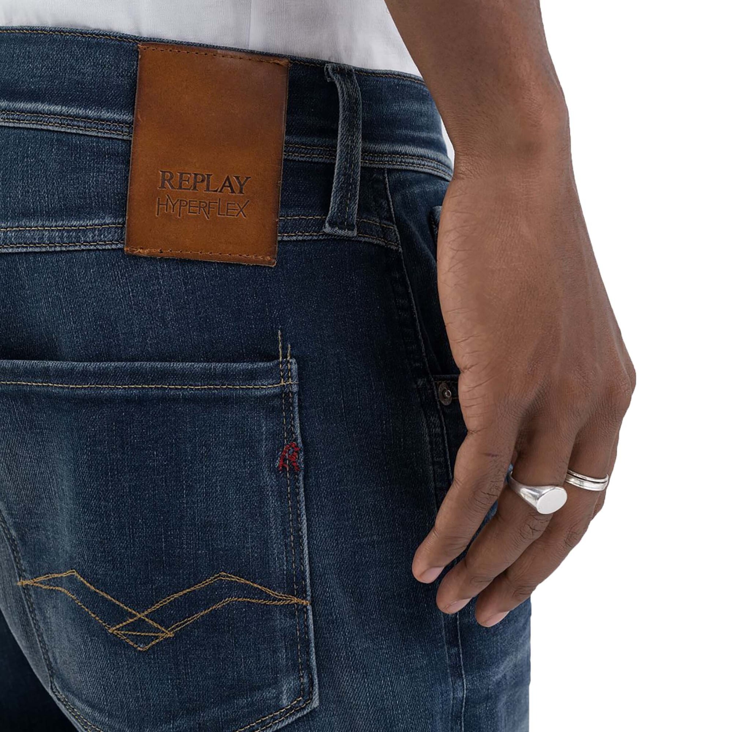 REPLAY Slimfit Jeansy w kolorze niebieski