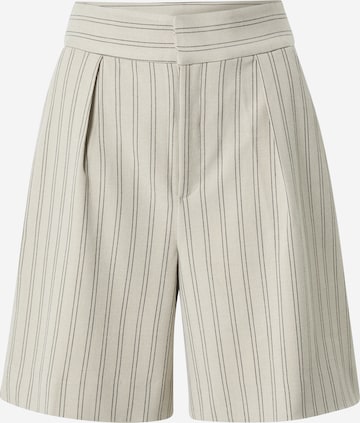 Gestuz Loose fit Pleat-Front Pants 'Blair' in Beige: front