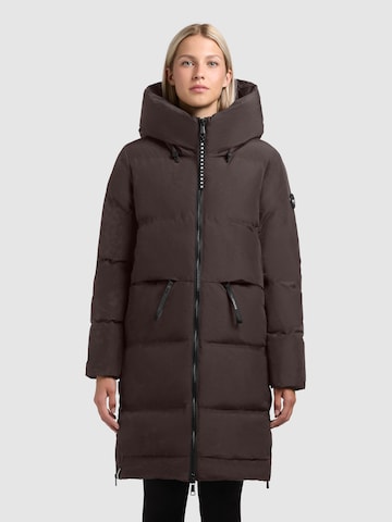 khujo Wintermantel 'Aroma2' in Lila: voorkant