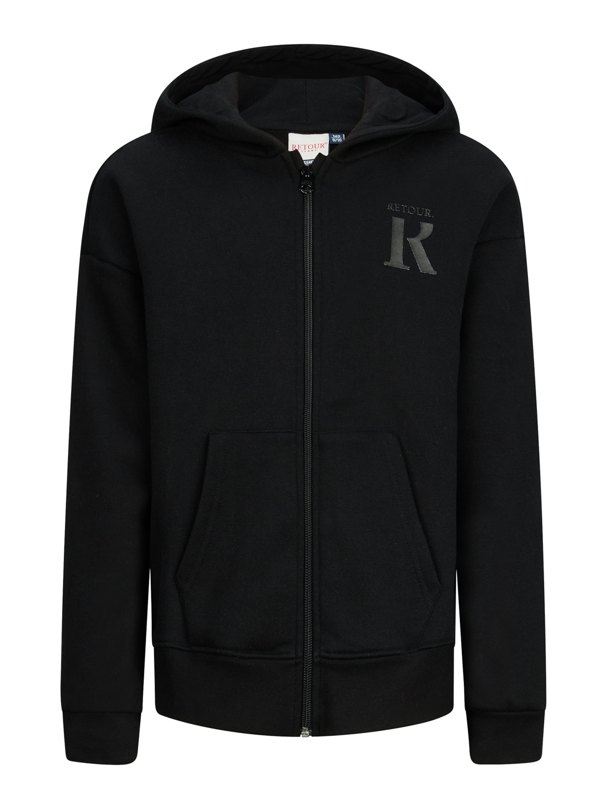 Retour Jeans Sweat jacket 'Ferdi' in Black: front