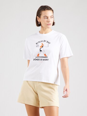 Iriedaily Shirt 'Disco Day' in White: front