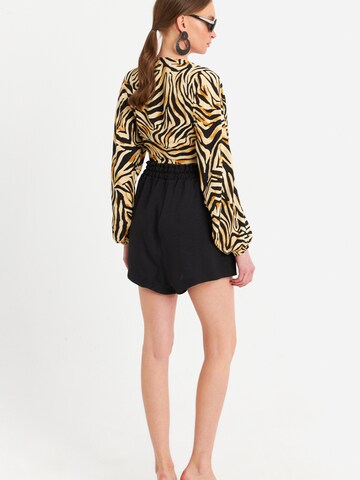 Cool & Sexy Regular Trousers in Black