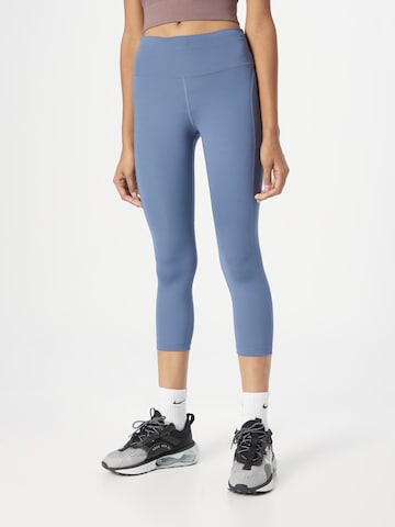 NIKE Skinny Sports trousers in Blue: front