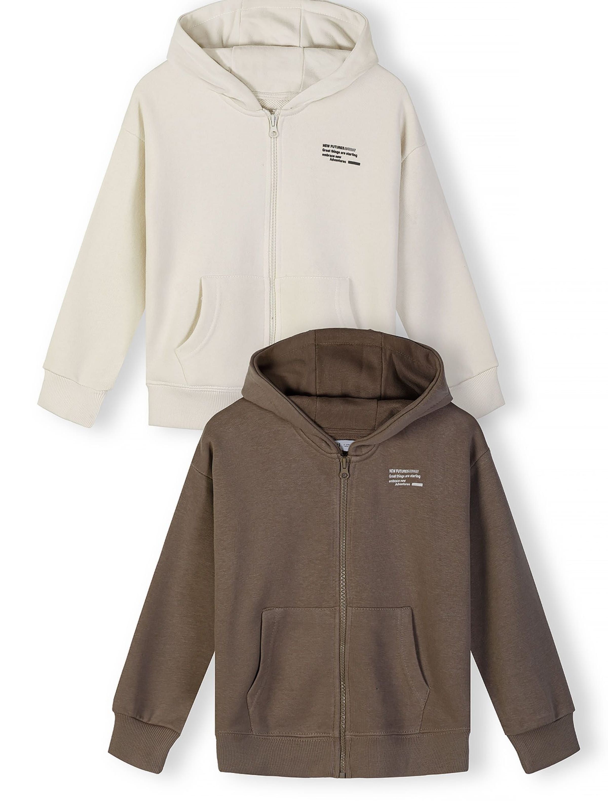 MINOTI Sweatjacke in Braun: Vorderseite