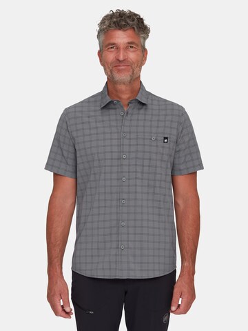 MAMMUT Regular Fit Funktionshemd 'Lenni' in Grau: Vorderseite