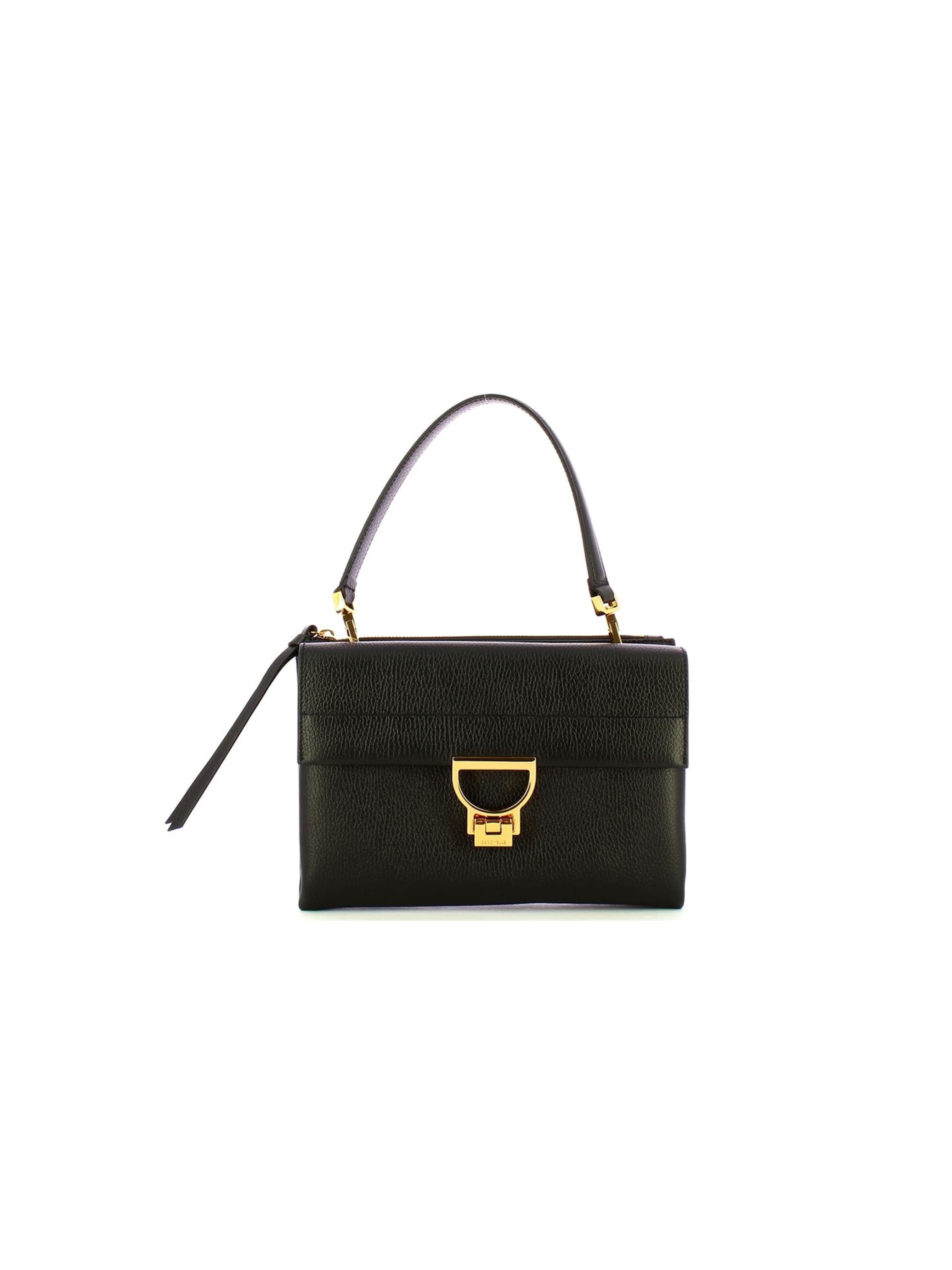 Coccinelle Schoudertas 'Arlettis Handbag Grained Leather' in Zwart: voorkant
