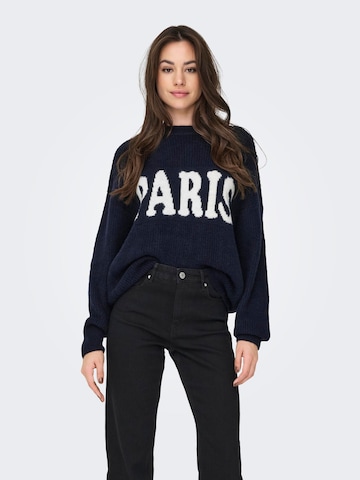 Pull-over 'ONLParri' ONLY en bleu : devant