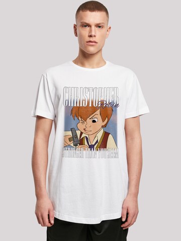 T-Shirt 'Disney Winnie The Pooh Christopher Robin Montage ' F4NT4STIC en blanc : devant