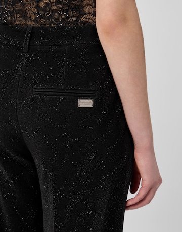 Philipp Plein Regular Broek ' Glitter ' in Zwart