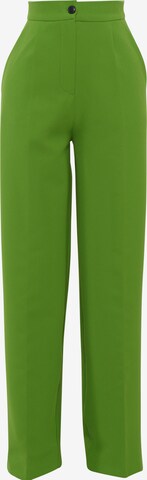FRESHLIONS Pleated Pants ' Erika ' in Green: front