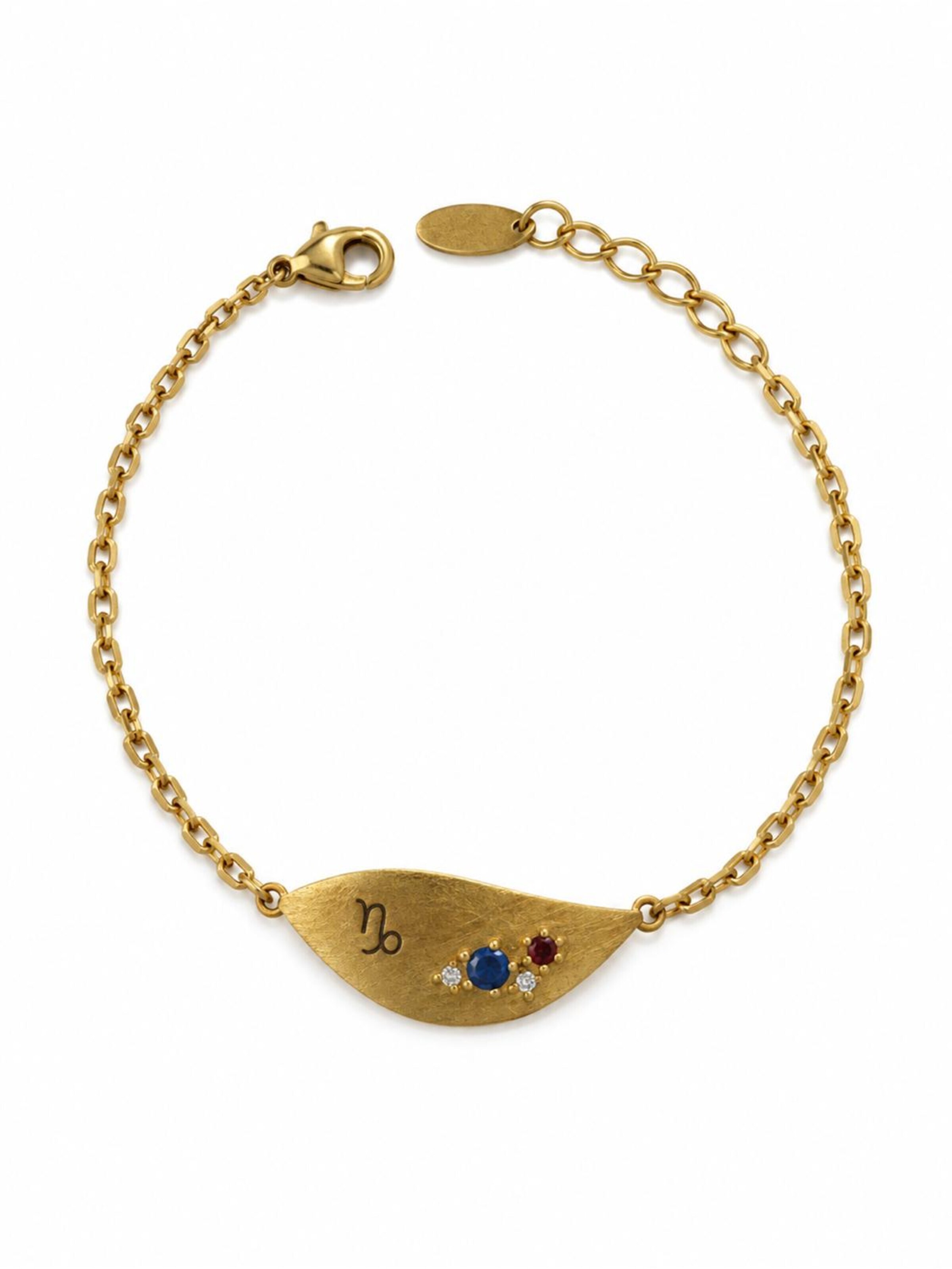 Sally Jane Jewelry Bracelet '18k Gold Plated Capricorn | Steenbok Zodiac' in Gold: front