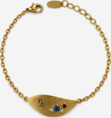 Bracelet '18k Gold Plated Capricorn | Steenbok Zodiac' Sally Jane Jewelry en or : devant