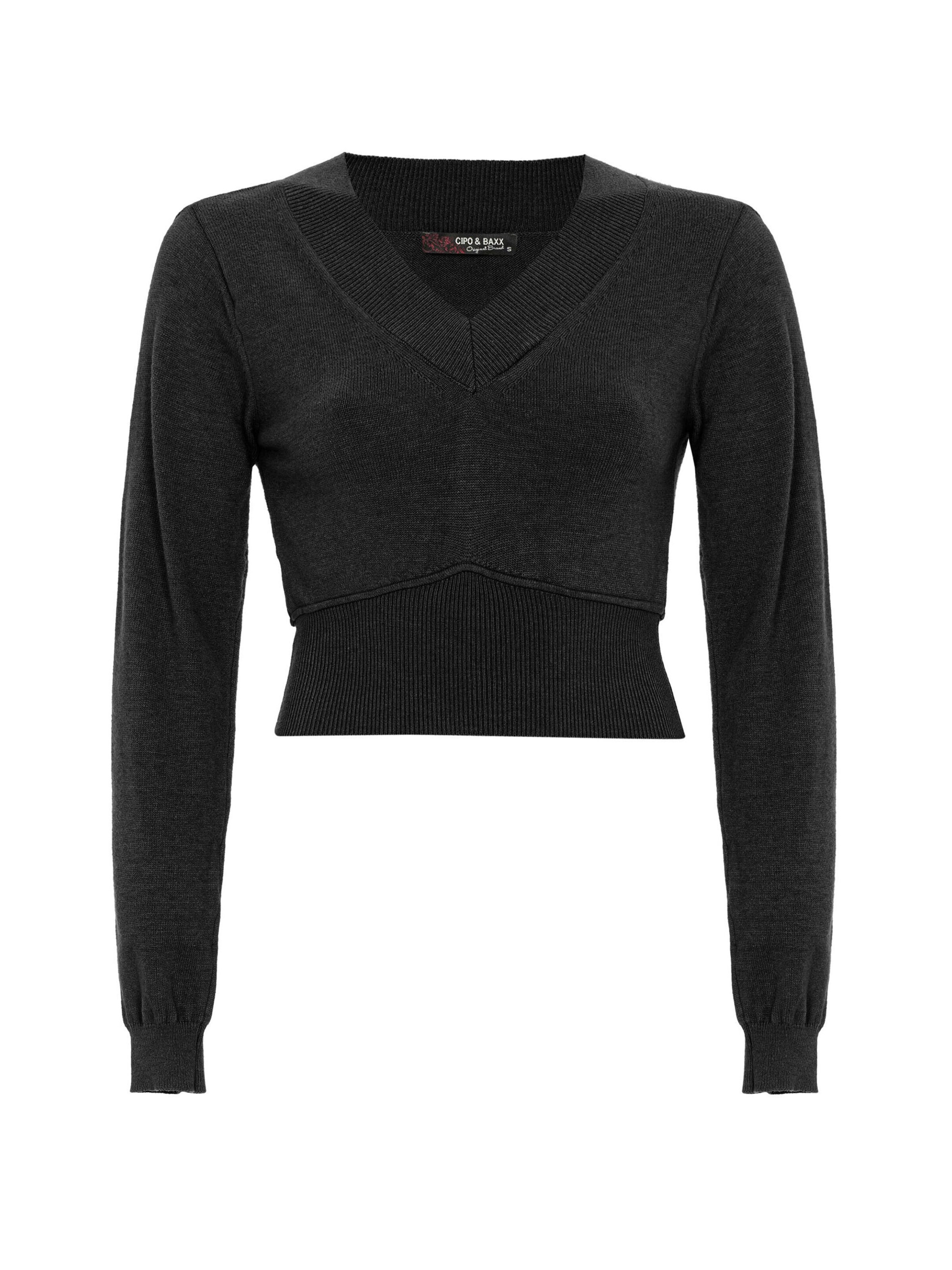 CIPO & BAXX Sweater in Black: front
