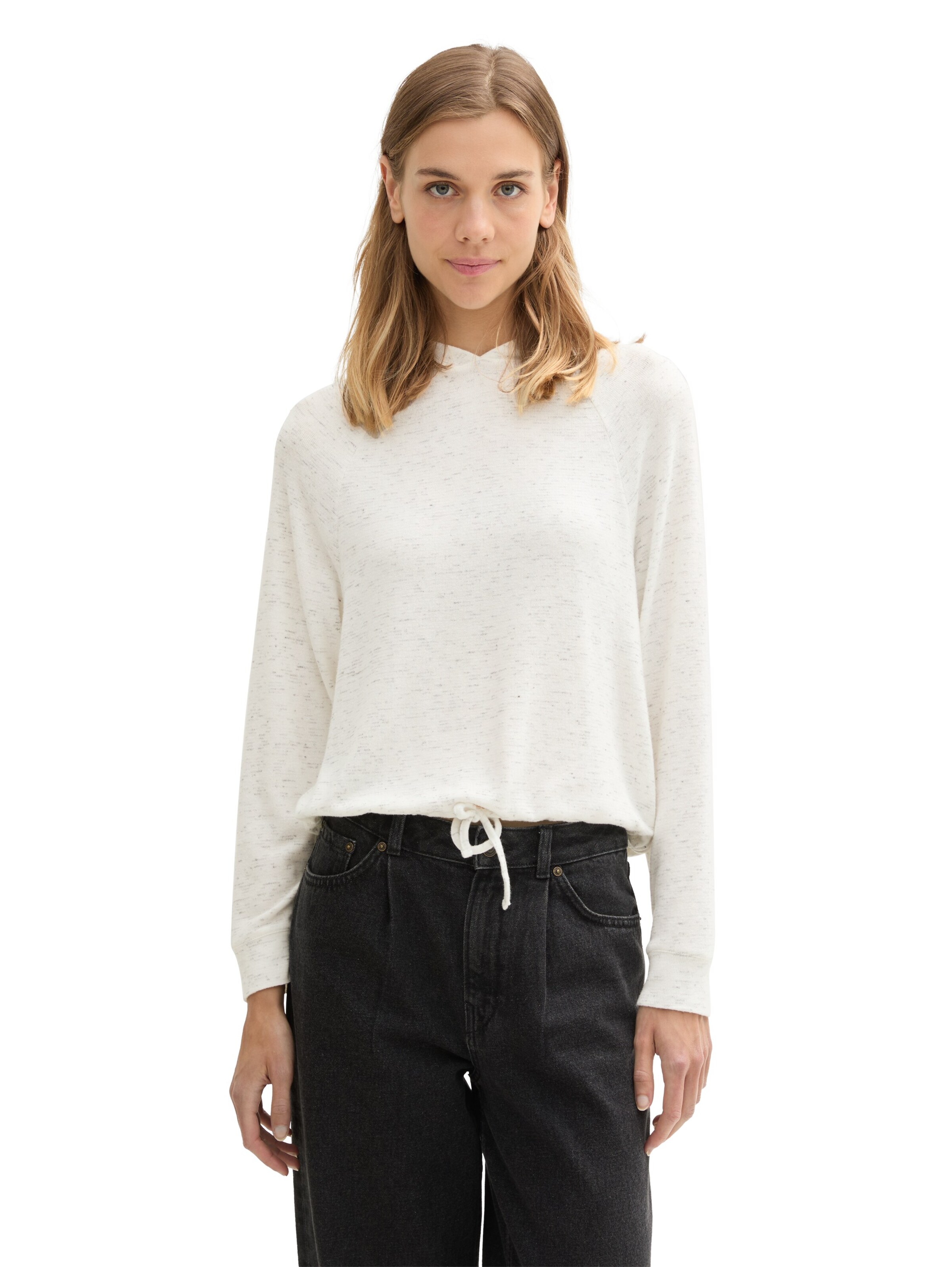 TOM TAILOR DENIM Mikina - Biela: predná strana