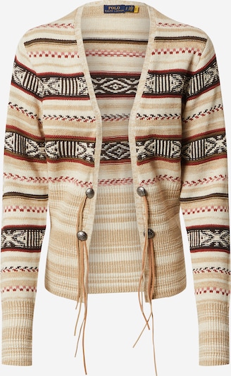 Polo Ralph Lauren Knit Cardigan in Camel / Brown / Chestnut brown / Red / natural white, Item view