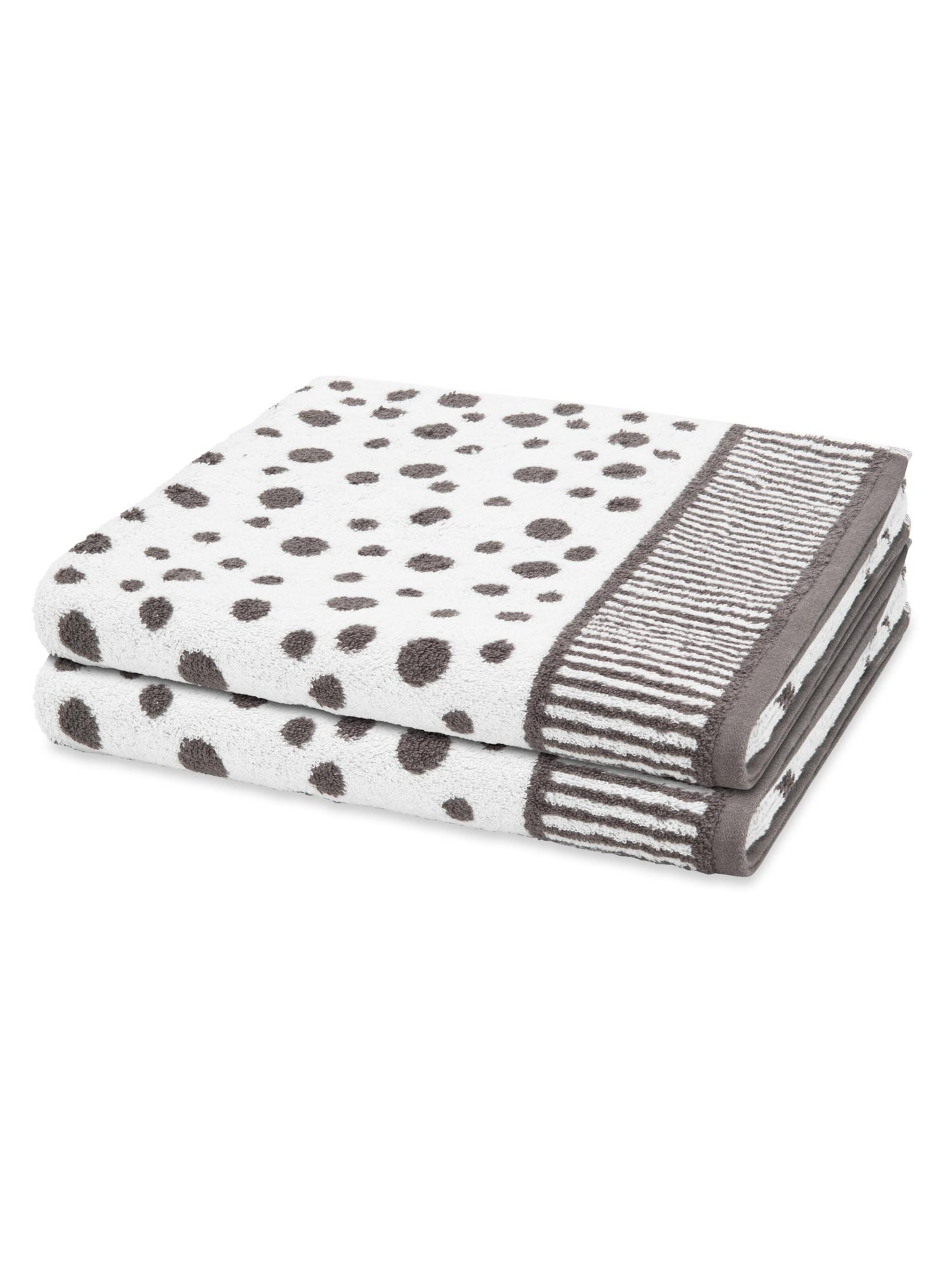 ROSS Towel 'Punkte allover' in Grey: front