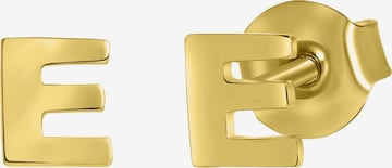 Lucardi Ohrringe 'Buchstabe' in Gold: Vorderseite