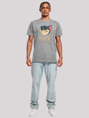 F4NT4STIC T-Shirt 'Tom und Jerry Nope Not Today' in Grau