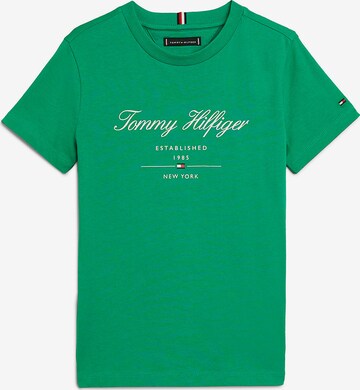 T-Shirt TOMMY HILFIGER en vert : devant