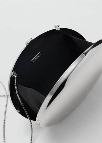 MANGO Clutch 'Monada' in Silber