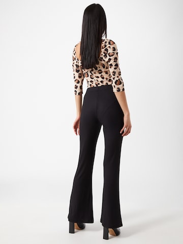 PIECES Flared Pants 'Toppy' in Black