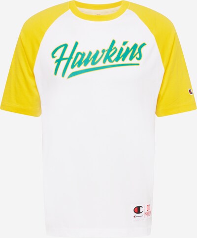 Champion Authentic Athletic Apparel Shirt in Yellow / Jade / Off white, Item view