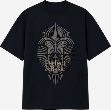 Maillot 'Oversize Tee Unisex – “Mandrillus sphinx”' Perfect&Basic en noir : devant
