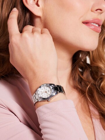 Lucardi Analoguhr in Silber