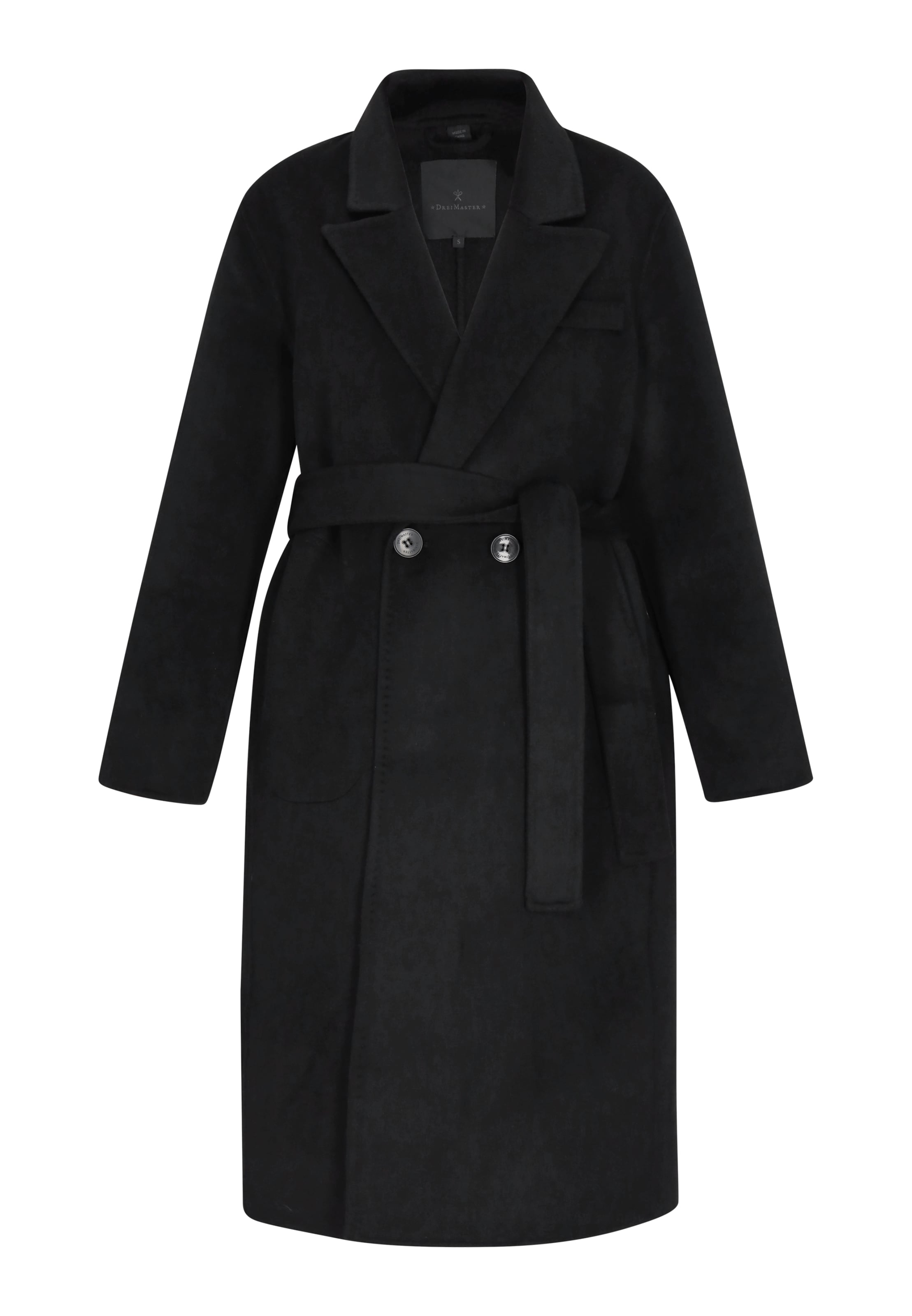 DreiMaster Klassik Prehoden plašč | črna barva: sprednja stran