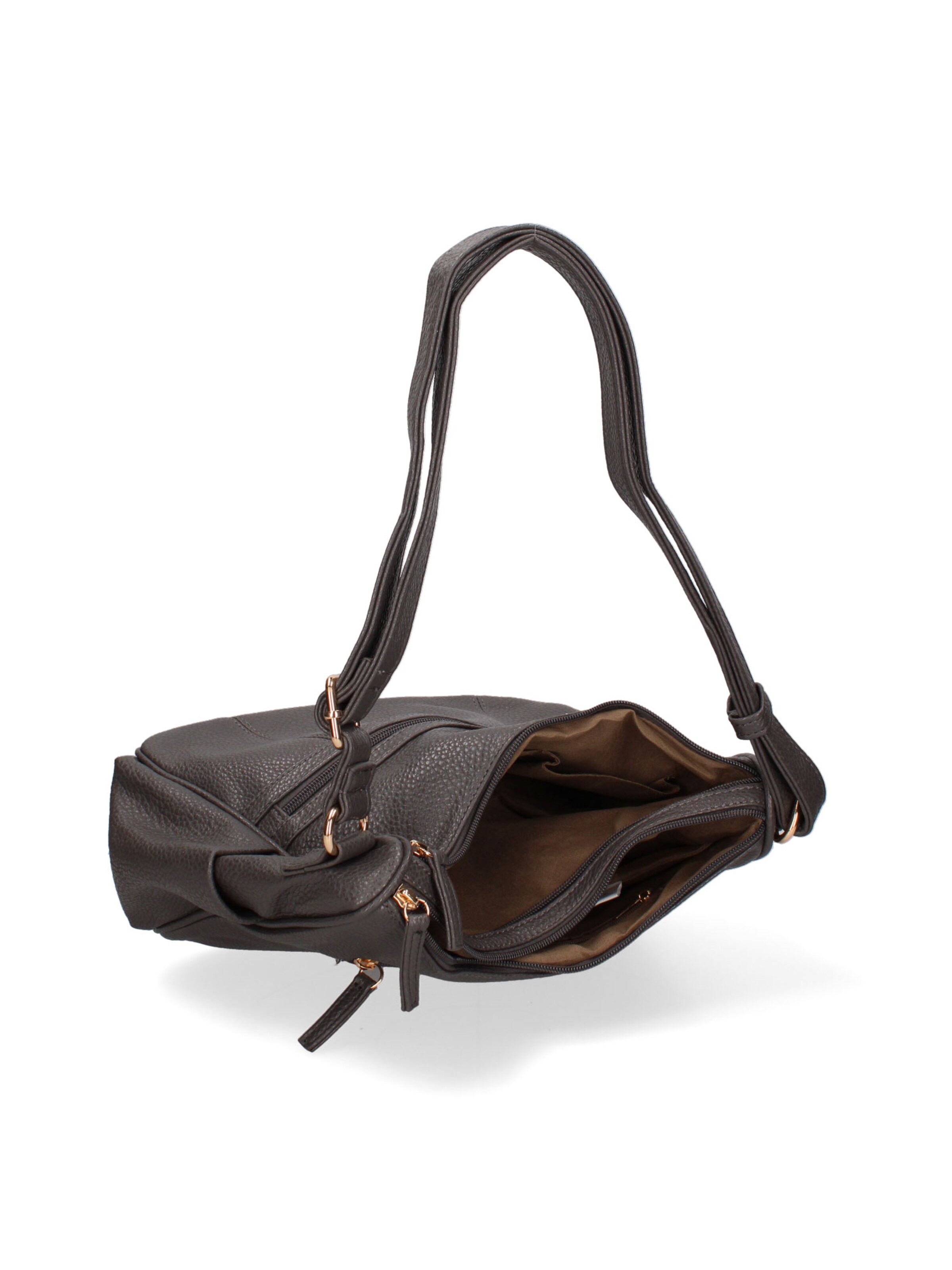 Borsa a tracolla 'Borsa a Tracolla Donna B Cavalli Ecopelle Zip Tasche Multiple 28x24cm' di B. Cavalli in grigio