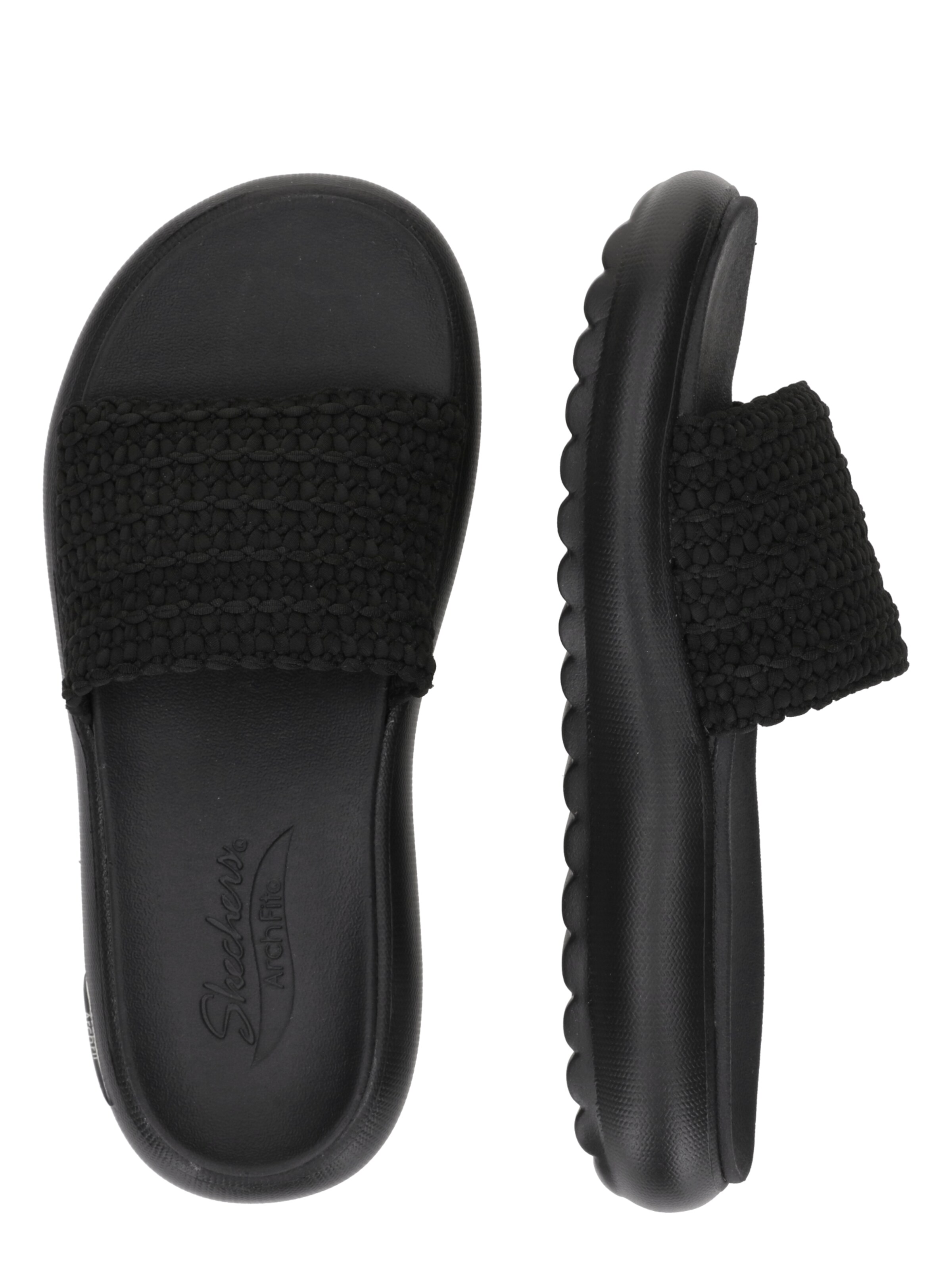 SKECHERS - Sapato aberto 'ARCH FIT CLOUD-OH SHE PRETTY' em preto