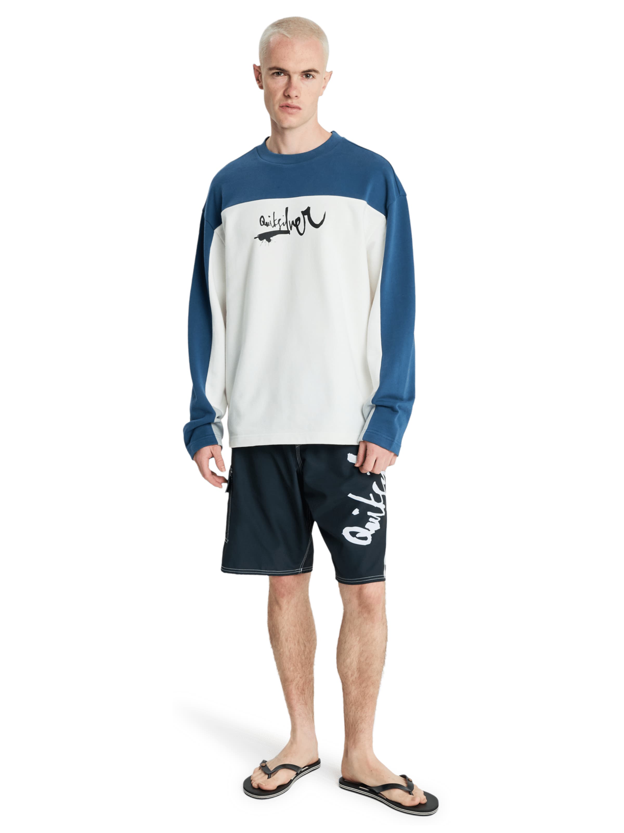 QUIKSILVER Sweatshirt 'YG Factor' in White