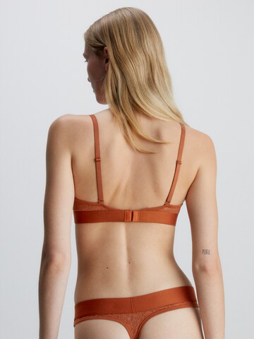 Calvin Klein Underwear Triangle Bra 'Intrinsic' in Brown