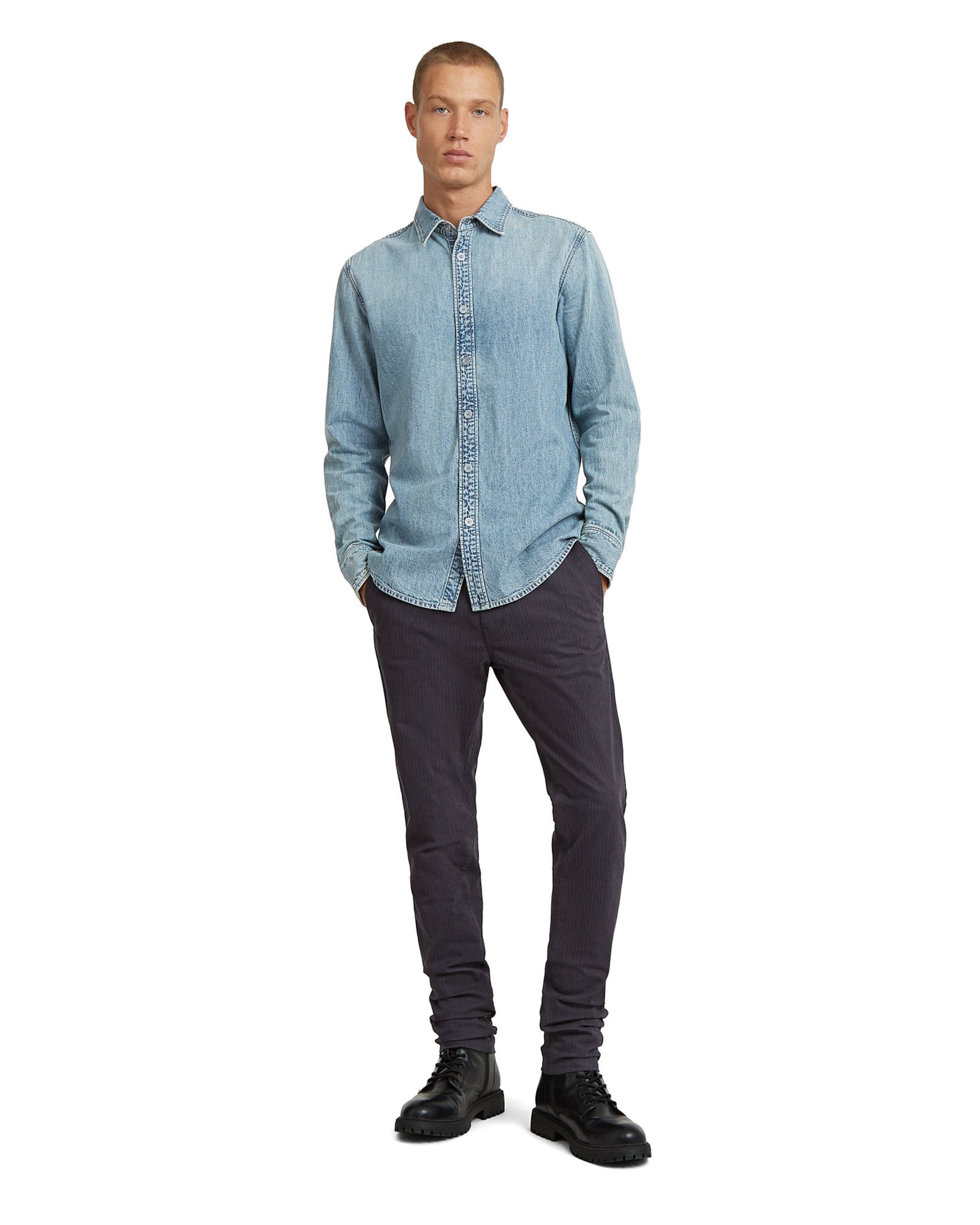 G-STAR Regular fit Button Up Shirt in Blue