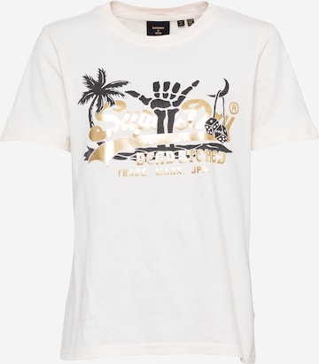 Superdry T-Shirt 'Itago' in Beige: predná strana