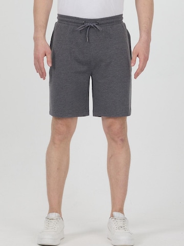 comeor Regular Workout Pants 'Zip Shorts Herren' in Grey: front