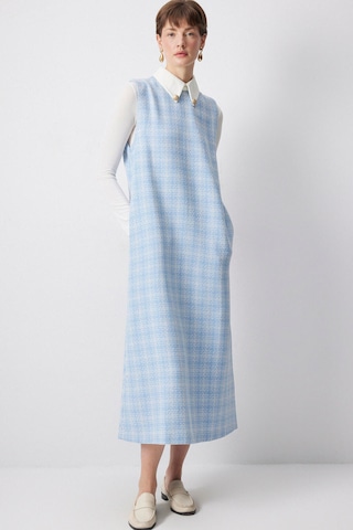 Touche Prive Jurk in Blauw: voorkant