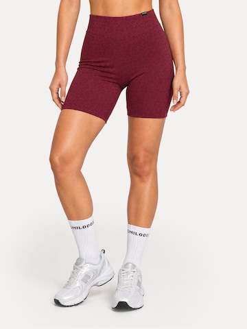 Skinny Leggings ' Velvara ' Smilodox en rouge : devant