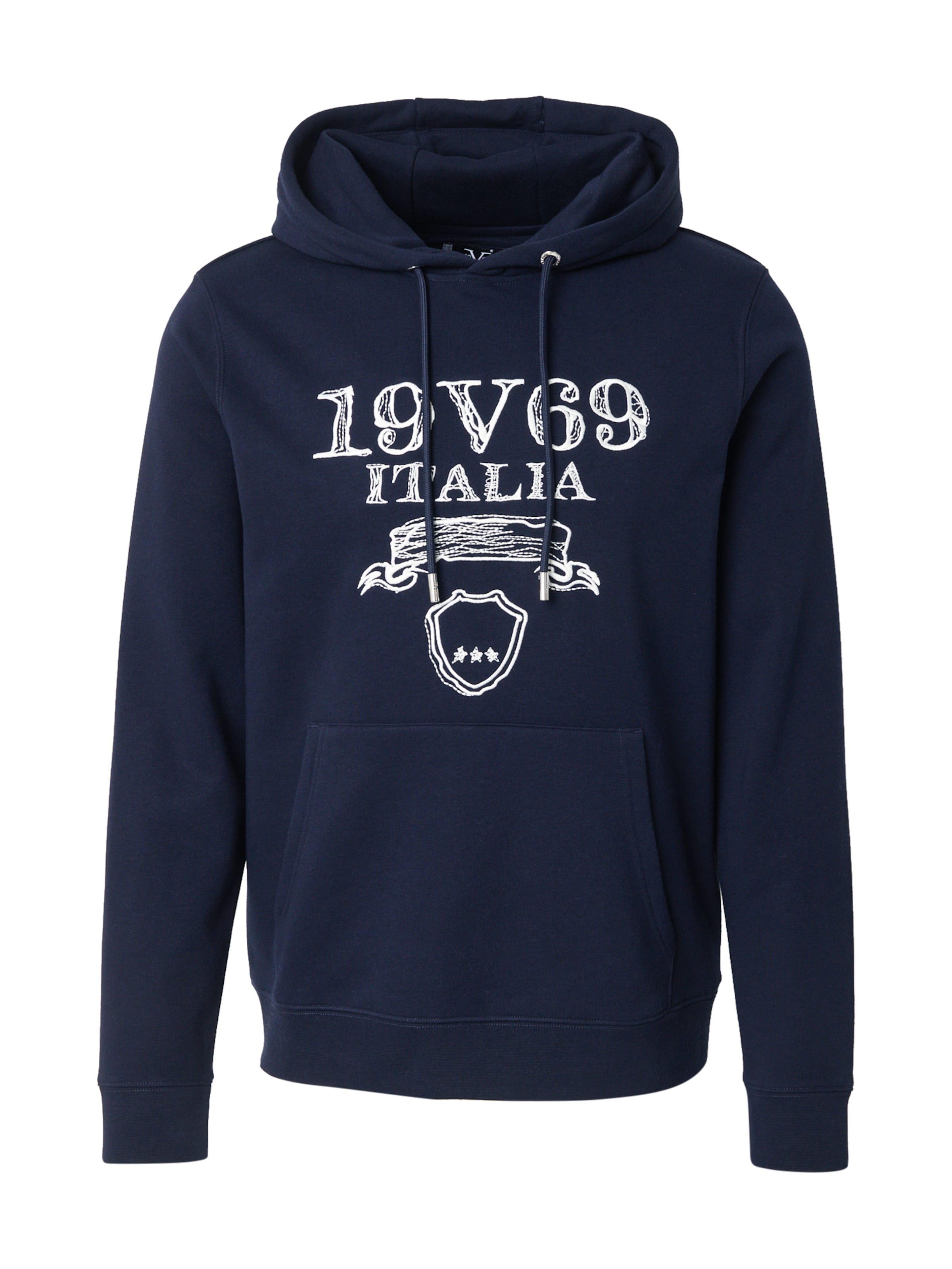 19V69 ITALIA Sweatshirt 'MATTEO' i blå: framsida