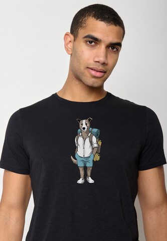 GREENBOMB Shirt 'Animal Dog Traveller' in Zwart