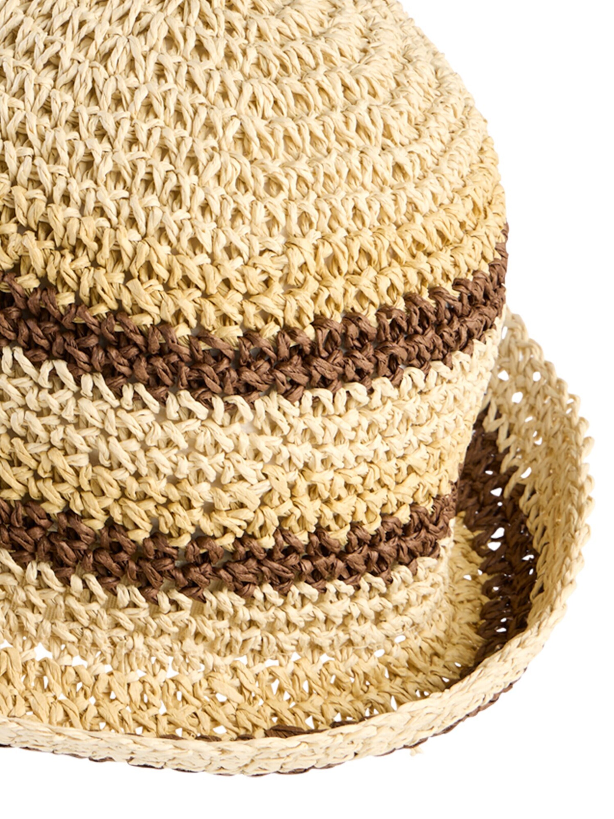 CAMEL ACTIVE Luftiger Strohhut mit Logodetail in Beige