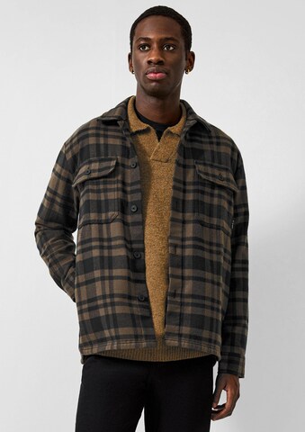 Veste mi-saison QS en marron : devant