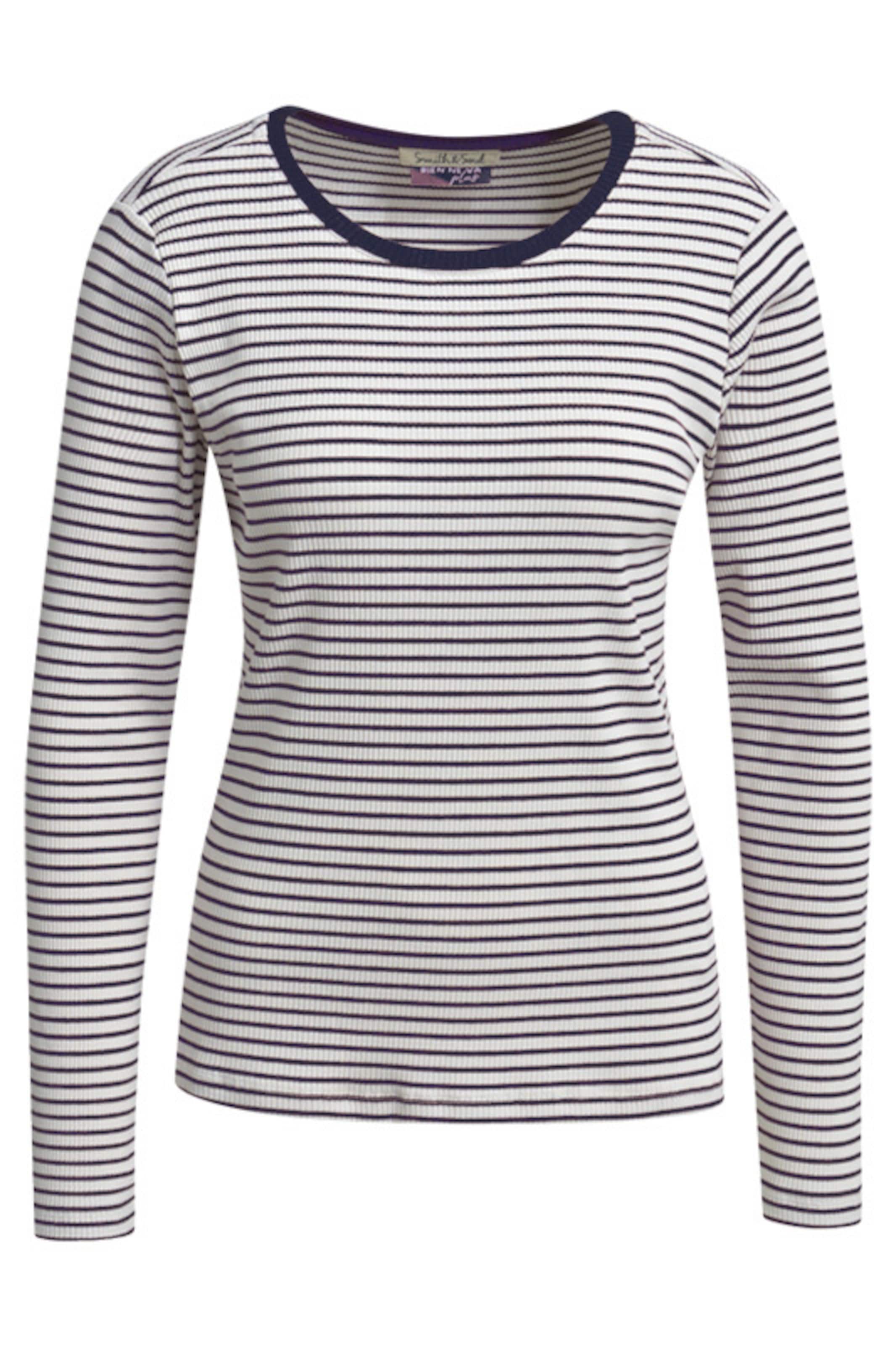 Smith&Soul Figurbetontes Langarmshirt mit Streifen in L in blau, Produktansicht