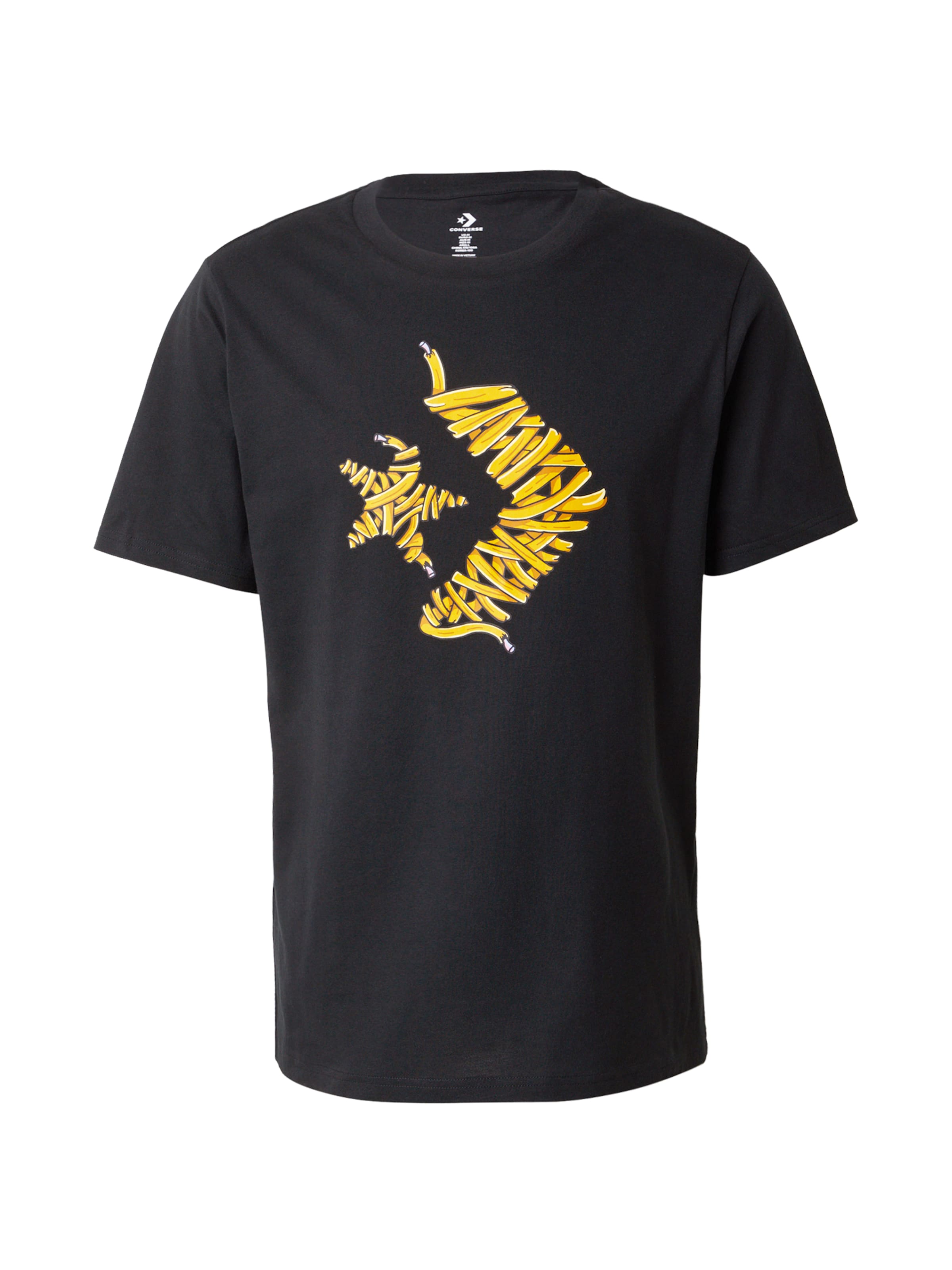 CONVERSE Футболка 'SHOELACE' в Черный: спереди