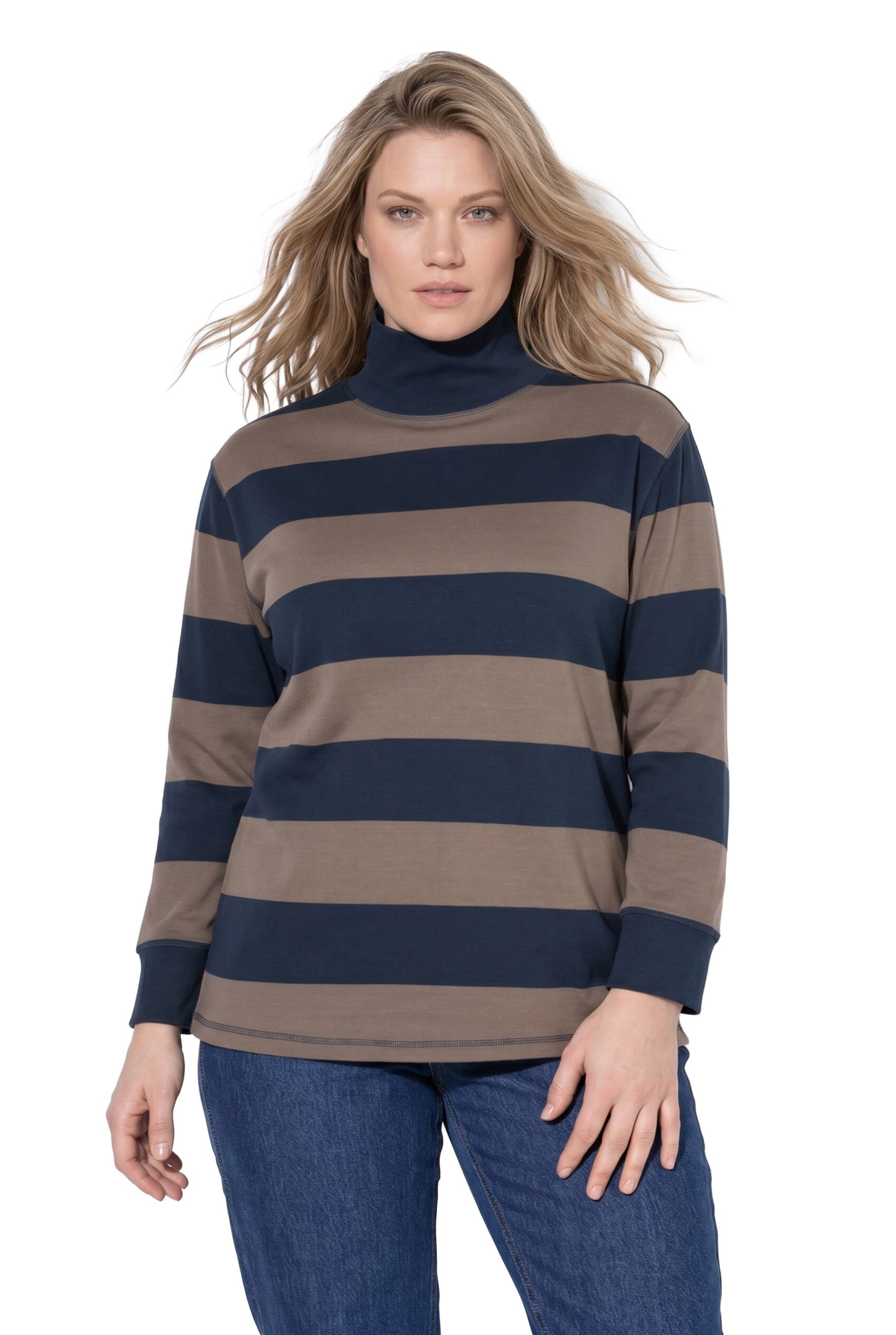 Ulla Popken Sweatshirt in Blau: Vorderseite