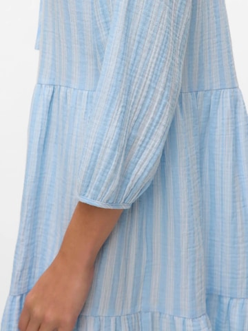 VERO MODA Jurk 'VMNANNA Midi dress' in Blauw