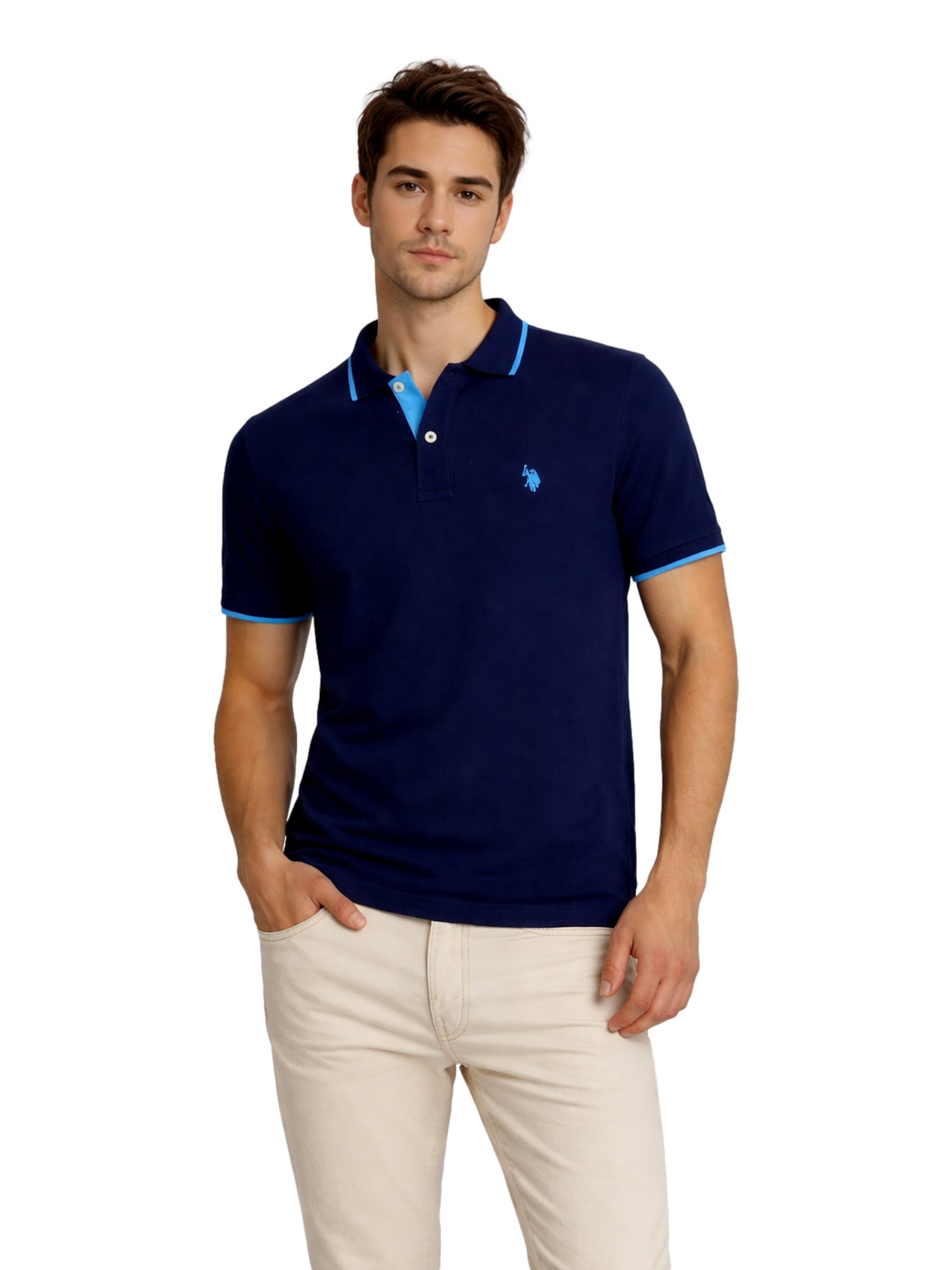 U.S. POLO ASSN. Shirt in Blauw: voorkant